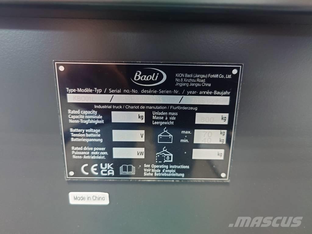 Baoli KBO-01L Li-ION Plocktruck, mediumlyftande