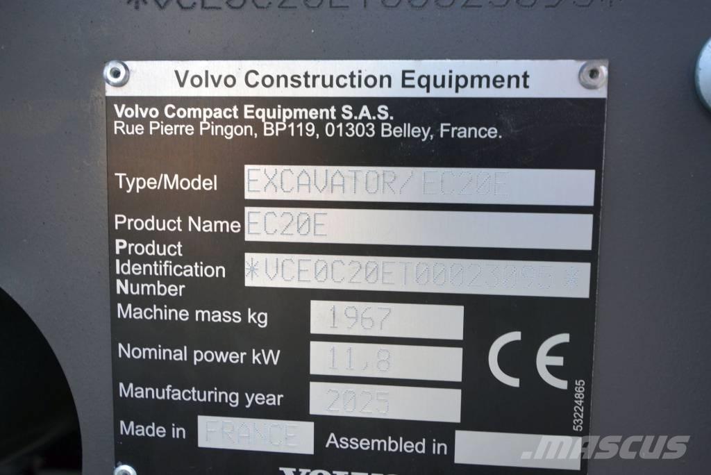 Volvo EC 20 E Minigrävare < 7t