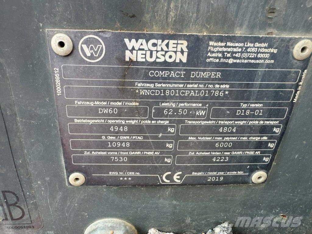 Wacker Neuson DW 60 Minidumprar
