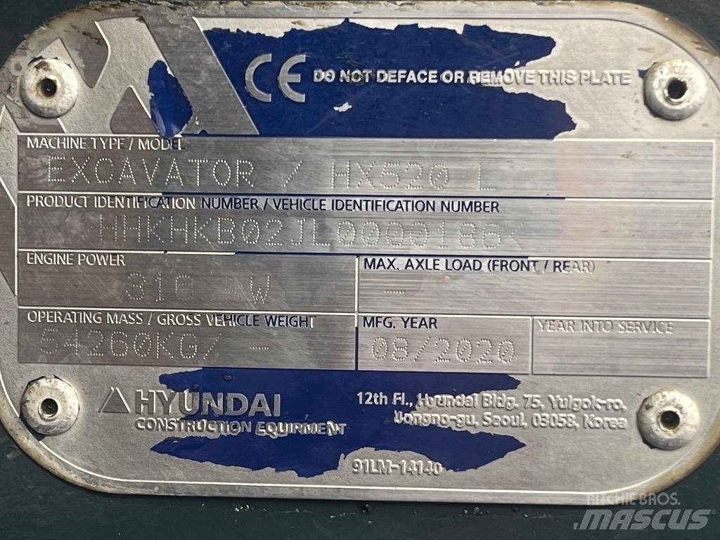 Hyundai HX 520 L Bandgrävare