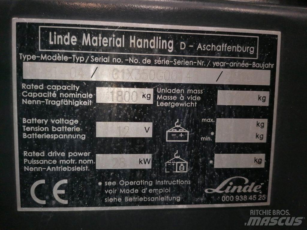 Linde H18T-04 Gasolmotviktstruckar