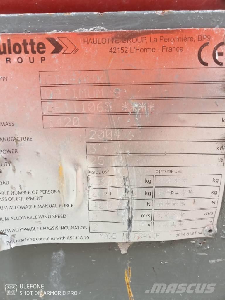 Haulotte Optimum  8 Saxliftar
