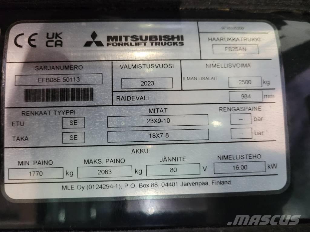 Mitsubishi FB 25 AN Elmotviktstruckar
