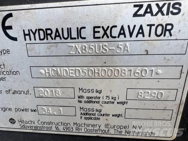 Hitachi ZX85US-5A Midigrävmaskiner 7t - 12t