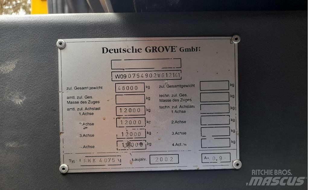 Grove GMK 4075 Allterrängkranar