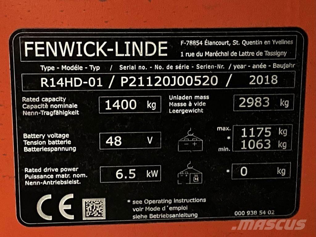 Linde R14HD Skjutstativtruck