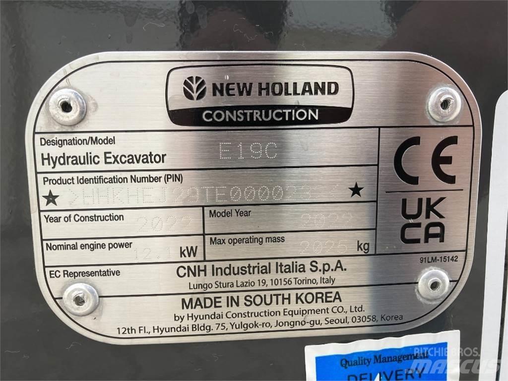 New Holland E 19C Minigrävare < 7t