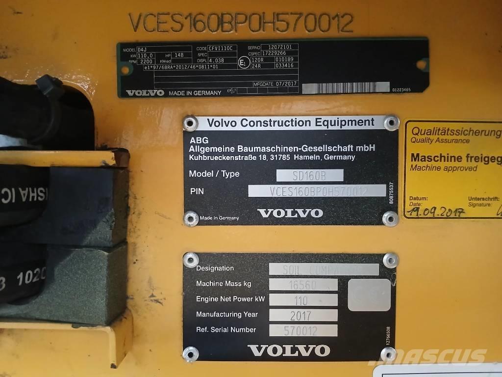 Volvo SD160 B, Vält Pneumatiska Hjulvältar