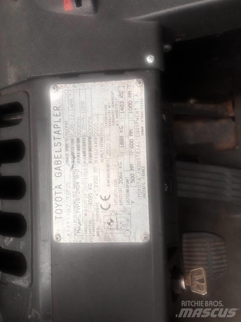 Toyota 62-7 FDF 25 Dieselmotviktstruckar