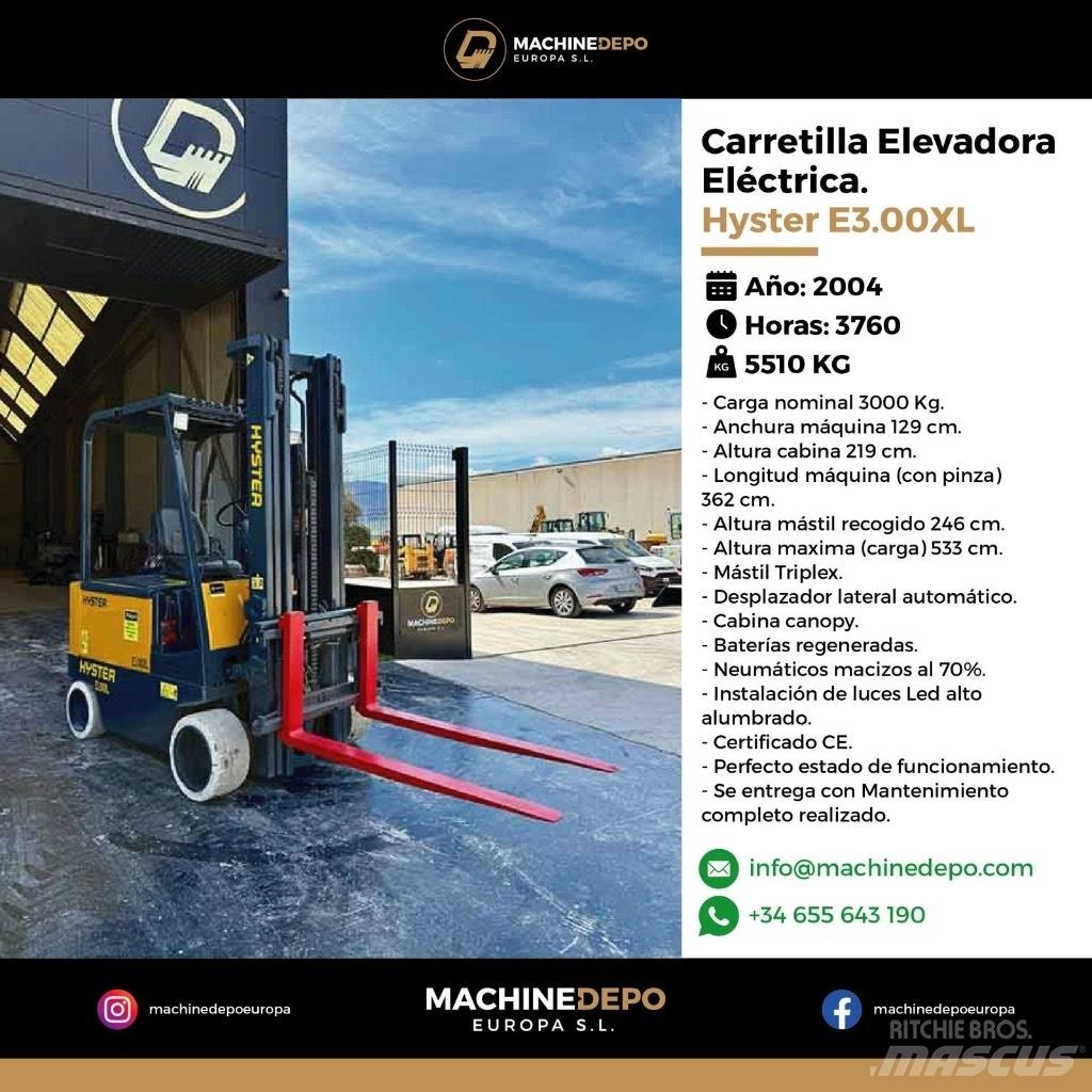 Hyster E3.00XL Elmotviktstruckar