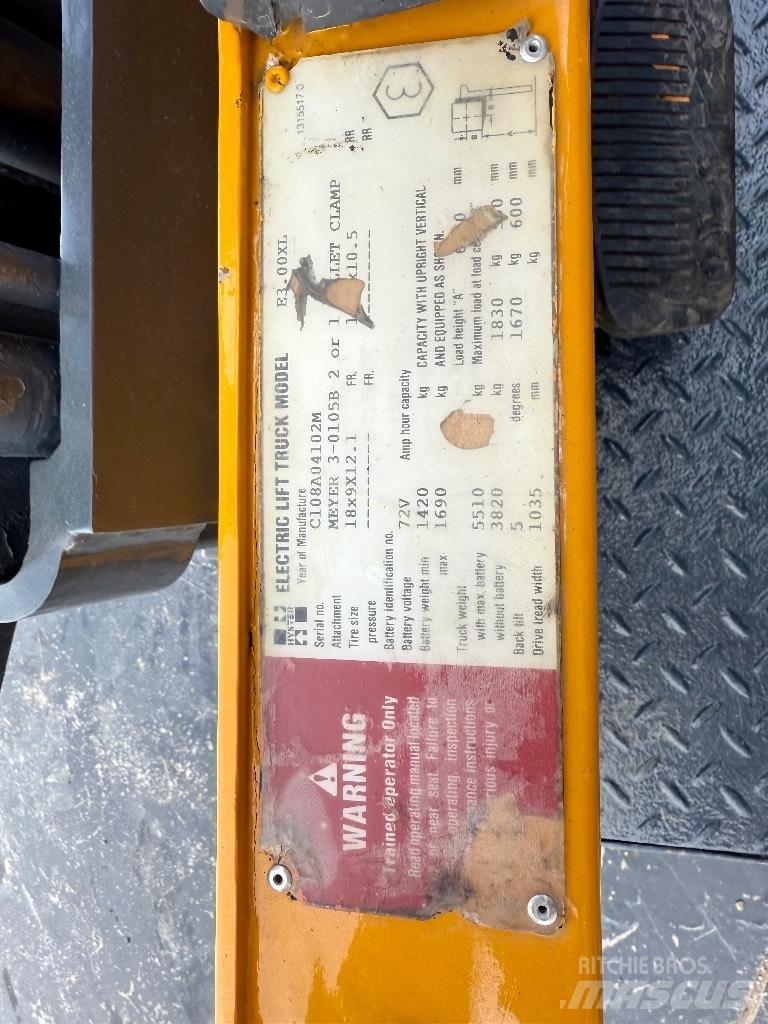 Hyster E3.00XL Elmotviktstruckar