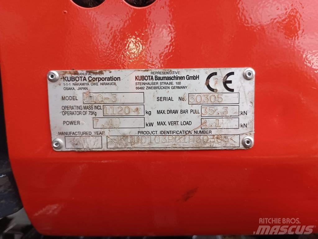 Kubota U 10 Minigrävare < 7t