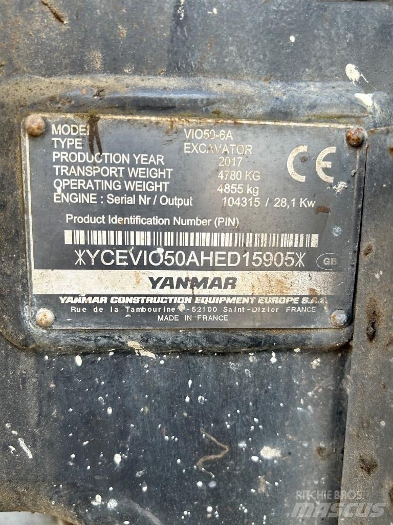 Yanmar VI050 - 6A Minigrävare < 7t