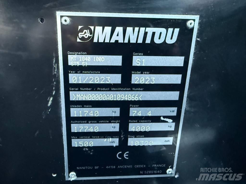 Manitou MT 1840 Teleskoplastare