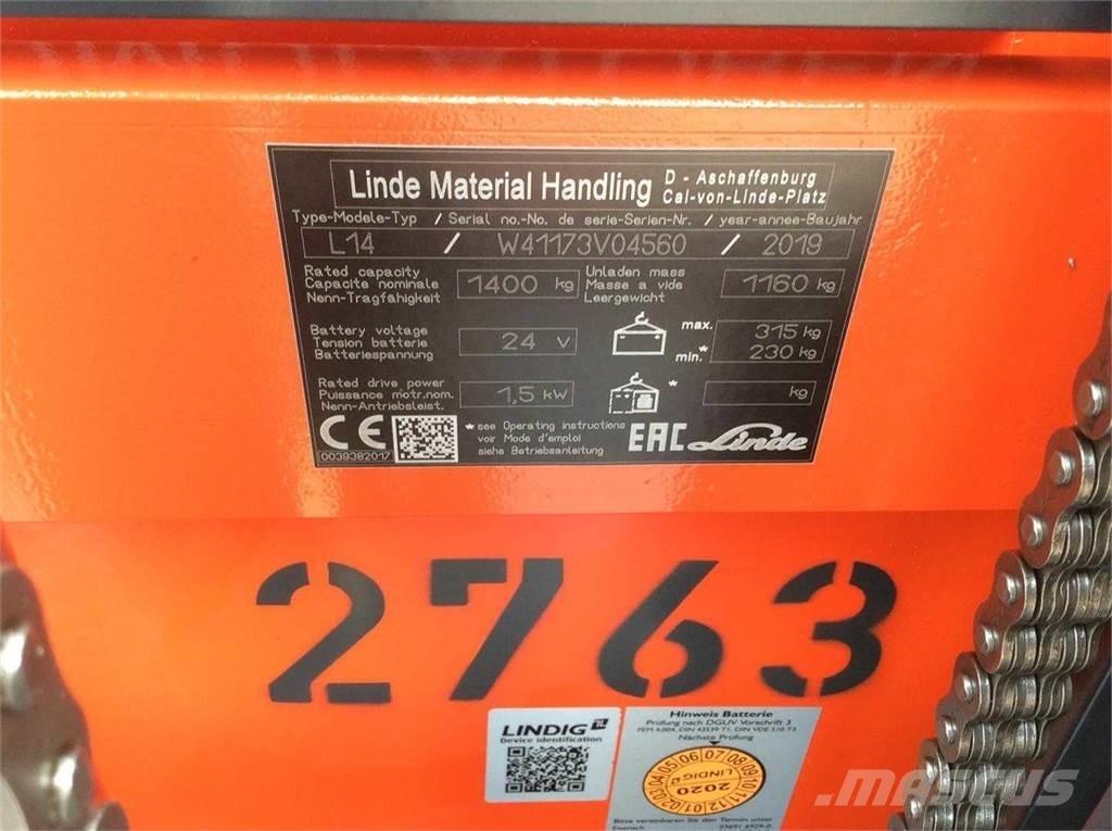 Linde L14I Staplare