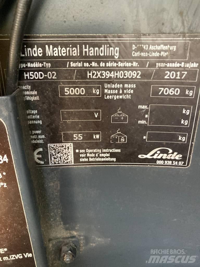 Linde H50D/394 Dieselmotviktstruckar