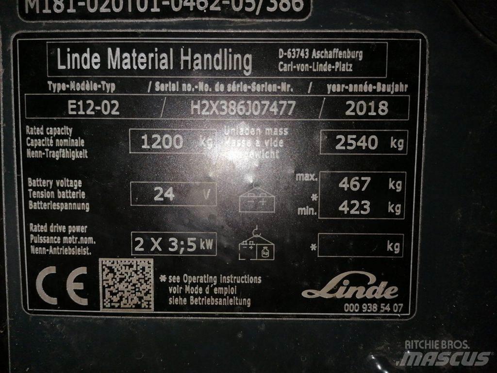 Linde E12-02 Elmotviktstruckar