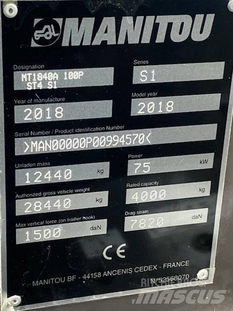 Manitou MT1840A Teleskoplastare