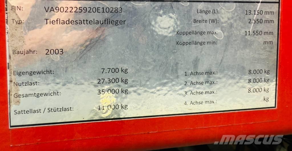 Empl Empl Låg lastande semi trailer