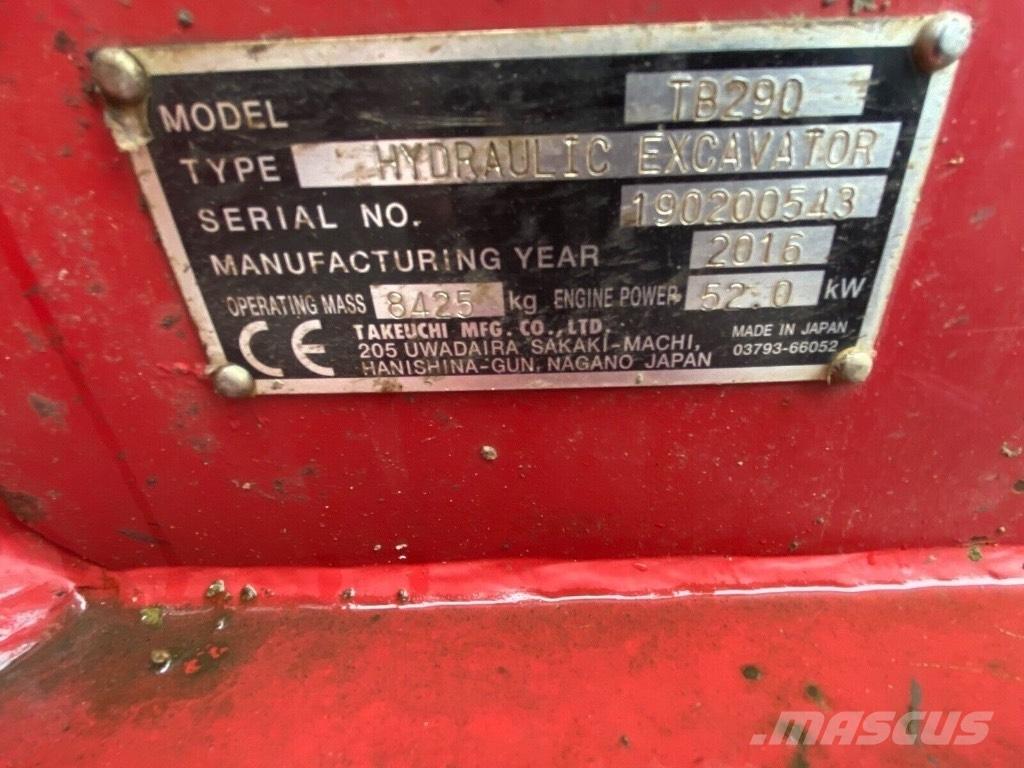 Takeuchi TB 290 Midigrävmaskiner 7t - 12t