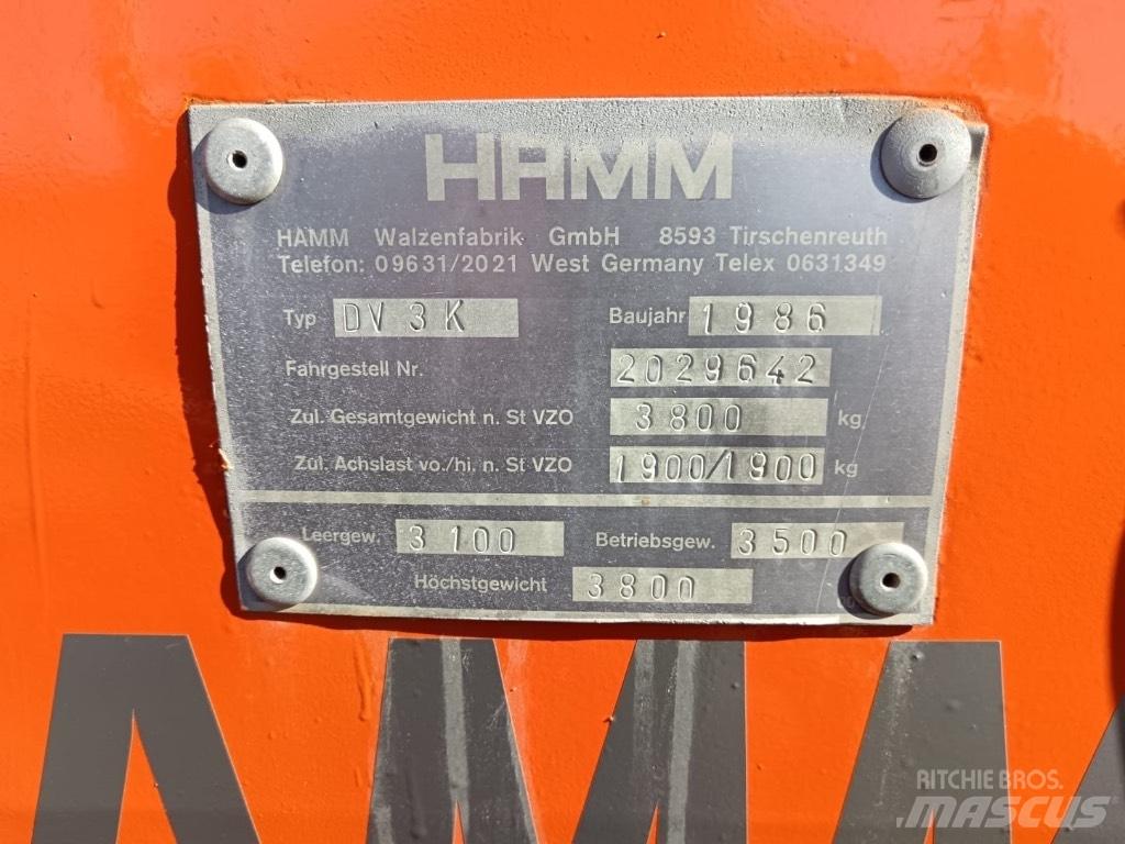 Hamm DV 3 K Tvåvalsvältar