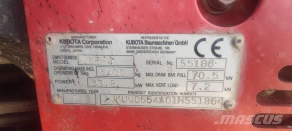 Kubota U 55-4 Minigrävare < 7t