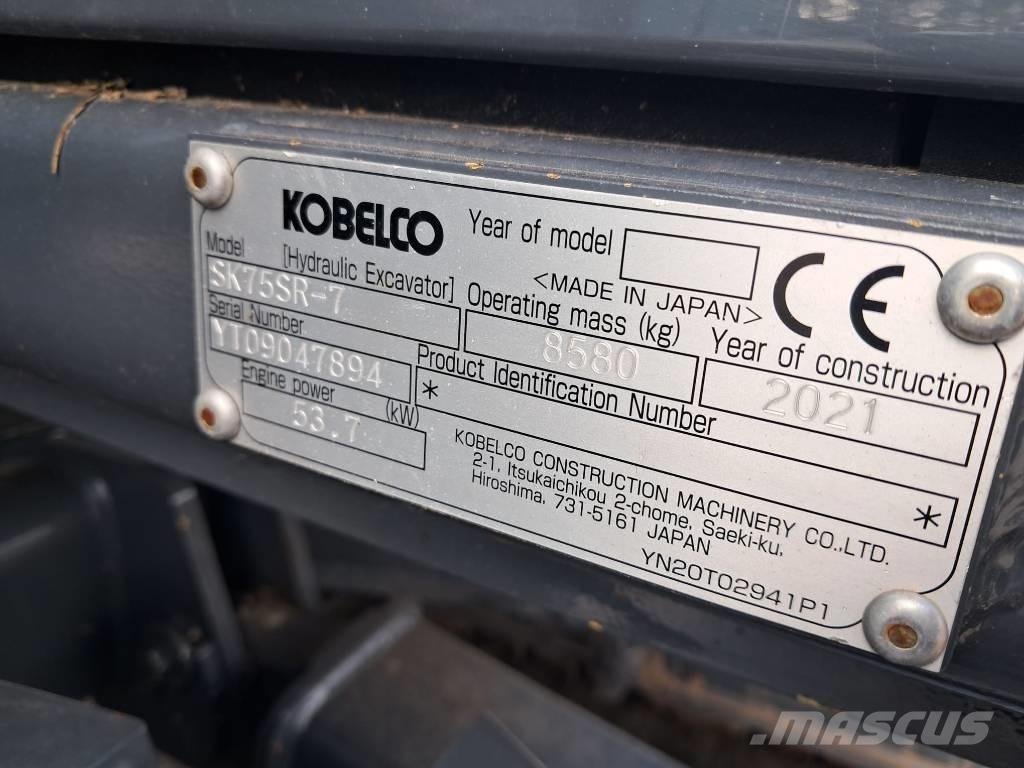 Kobelco SK75SR-7 Midigrävmaskiner 7t - 12t