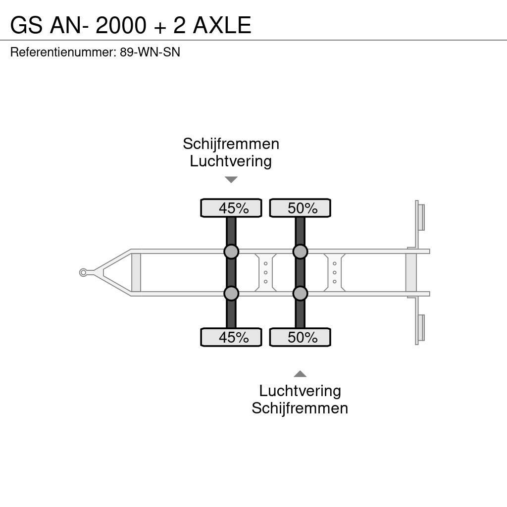 GS AN- 2000 + 2 AXLE Flaksläp