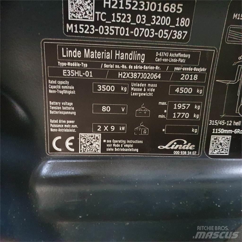 Linde E35HL Elmotviktstruckar