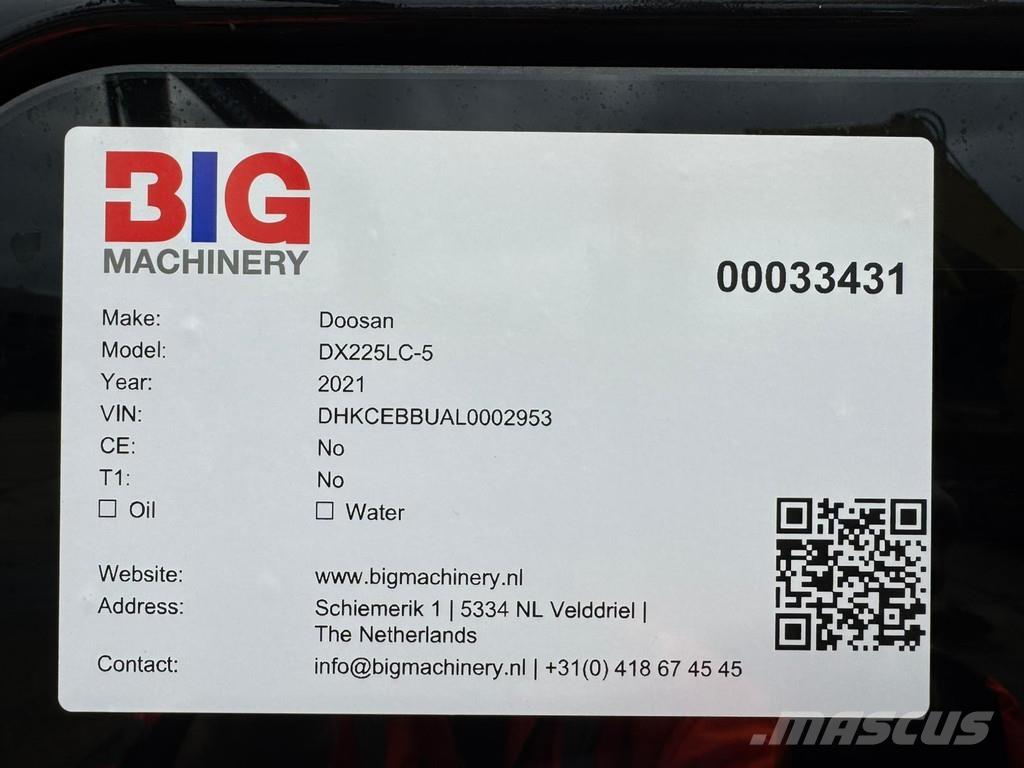Doosan DX225LC-5 Bandgrävare