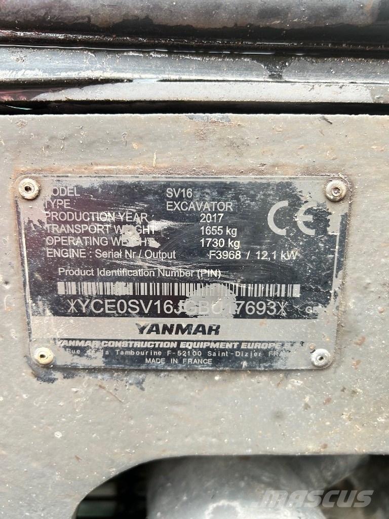 Yanmar SV 16 Minigrävare < 7t
