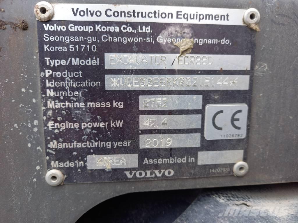 Volvo ECR 88 D Midigrävmaskiner 7t - 12t