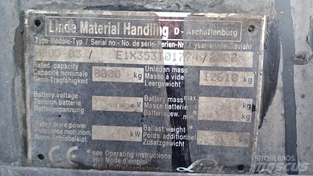 Linde H80D-03 Dieselmotviktstruckar