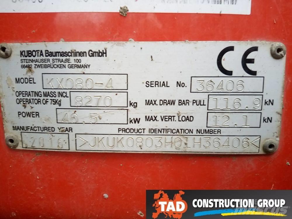 Kubota KX 080-4 Midigrävmaskiner 7t - 12t