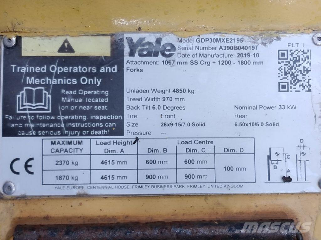 Yale GDP30MXE2195 Dieselmotviktstruckar