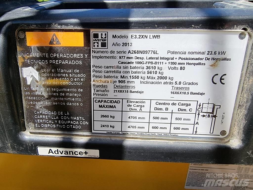 Hyster E 3.20 XN LWB Elmotviktstruckar