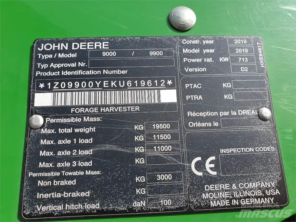 John Deere 9900 Fälthackar