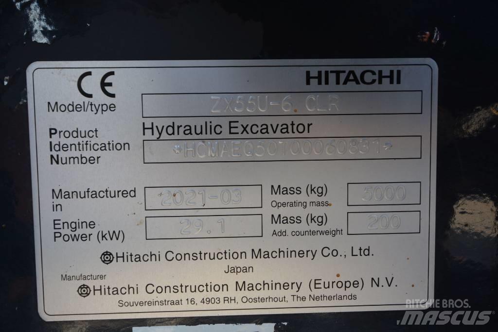 Hitachi ZX 55 U-6 Minigrävare < 7t