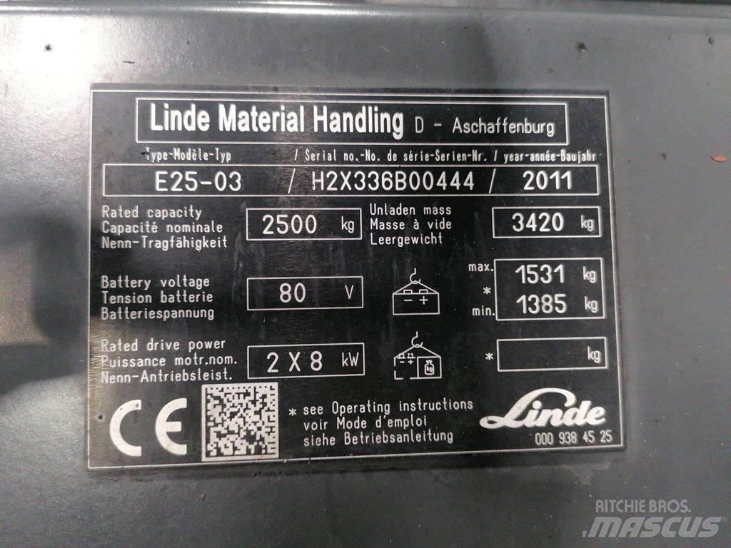 Linde E25-03 Elmotviktstruckar