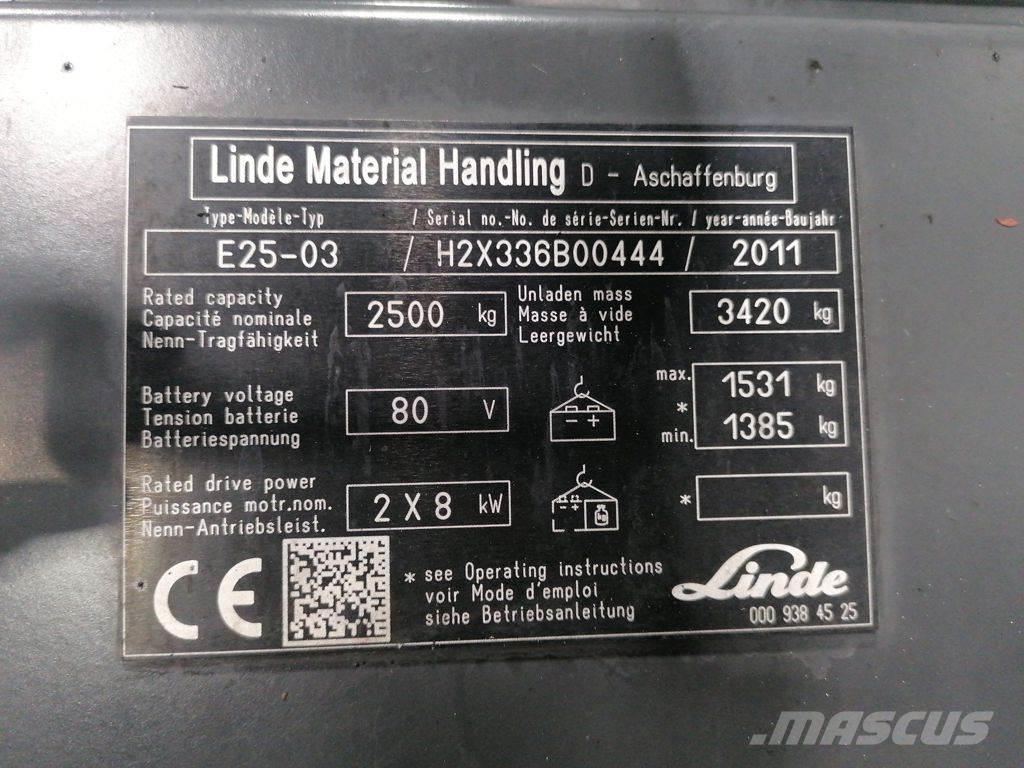 Linde E25-03 Elmotviktstruckar