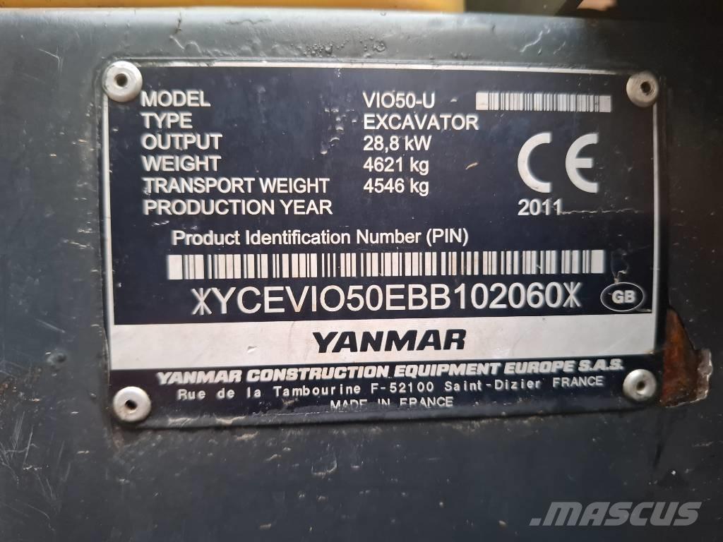 Yanmar VIO50-U Minigrävare < 7t