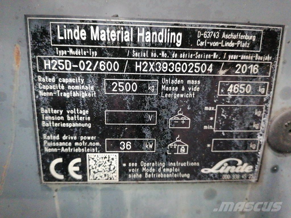 Linde H25D-02/600 Gasolmotviktstruckar