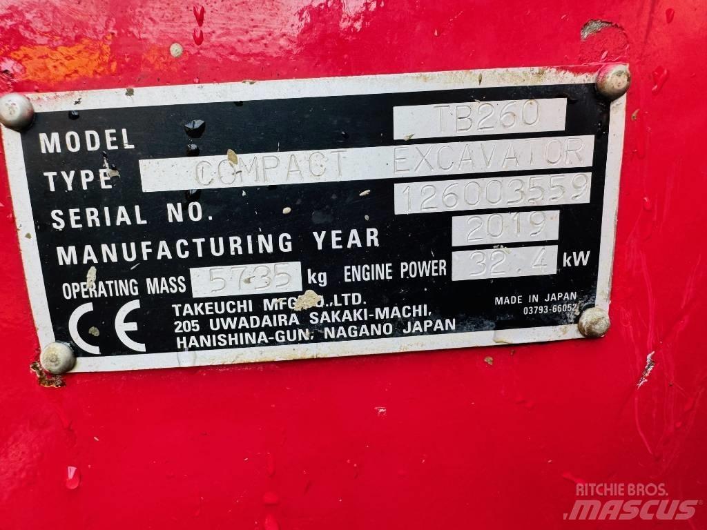 Takeuchi TB 260 Minigrävare < 7t