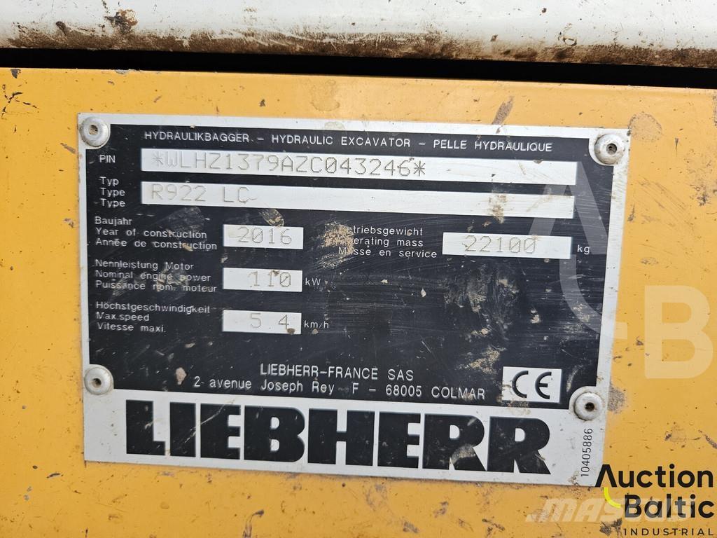 Liebherr R922 LC Bandgrävare