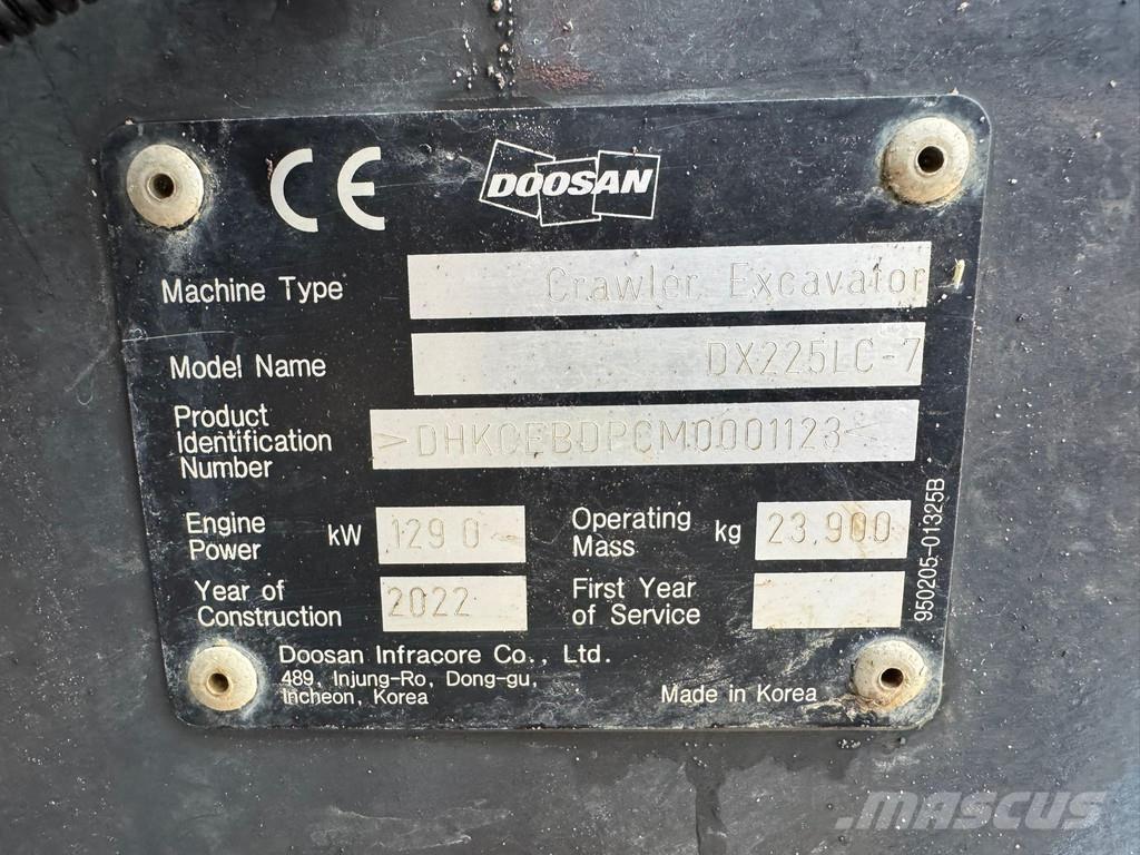 Doosan DX225LC-7 Specialgrävmaskiner