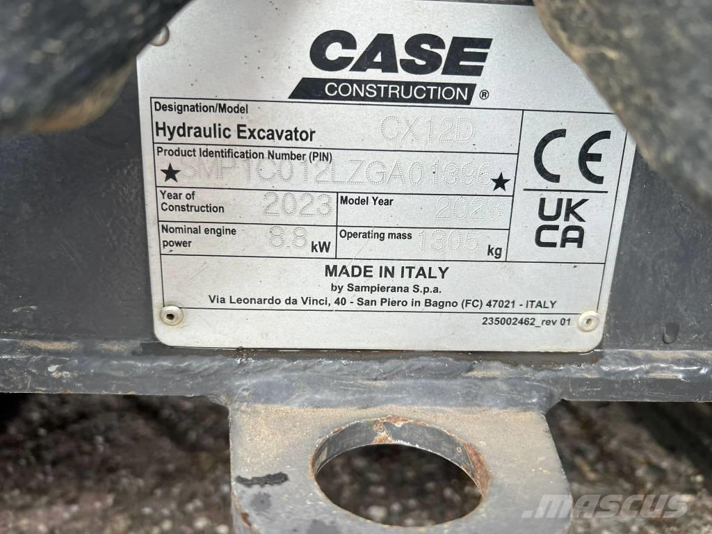CASE CX 12 D Minigrävare < 7t