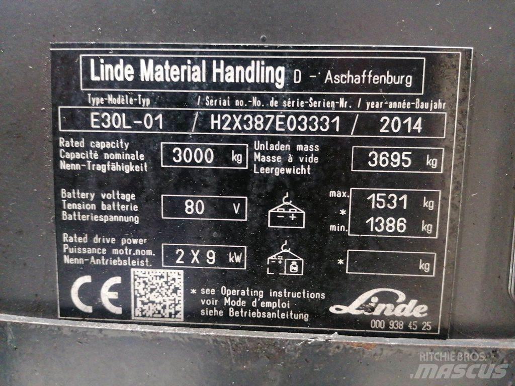 Linde E30L-01 Elmotviktstruckar