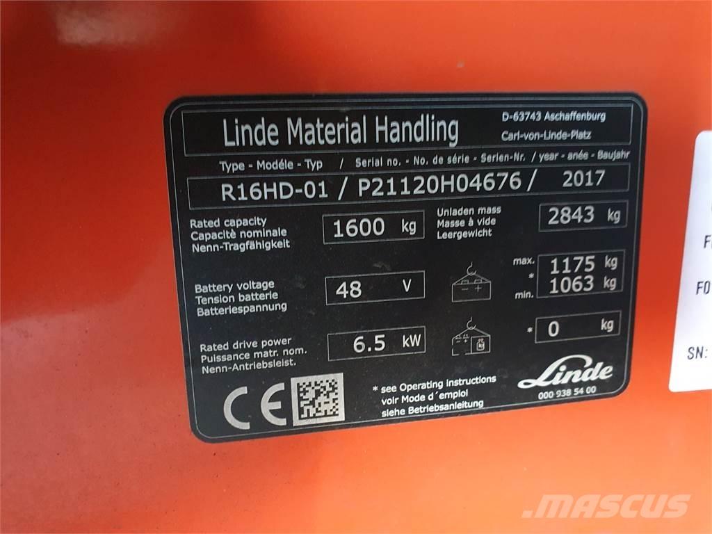 Linde R16HD Skjutstativtruck