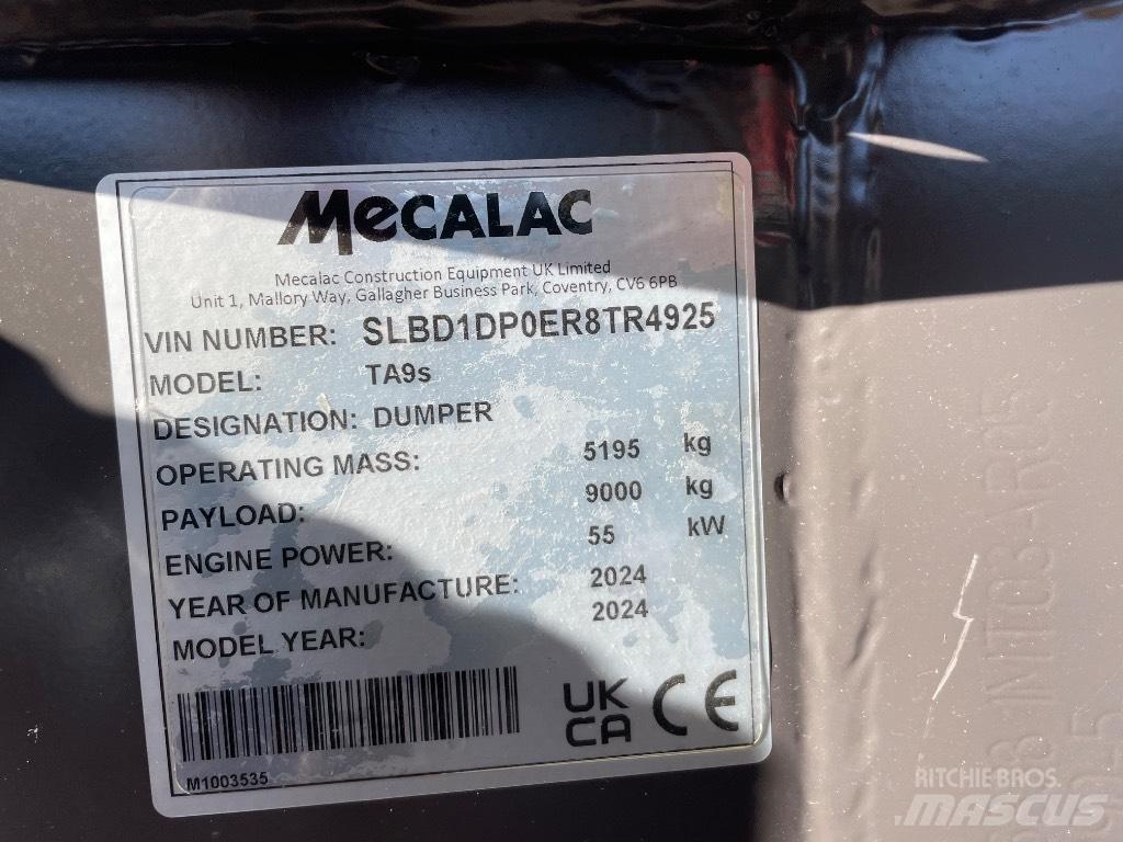 Mecalac TA 9 S Midjestyrd dumper