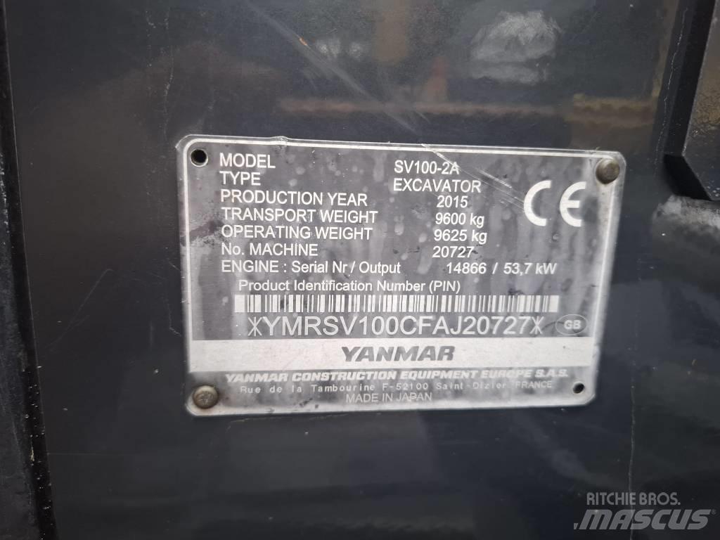Yanmar SV 100-2A Midigrävmaskiner 7t - 12t
